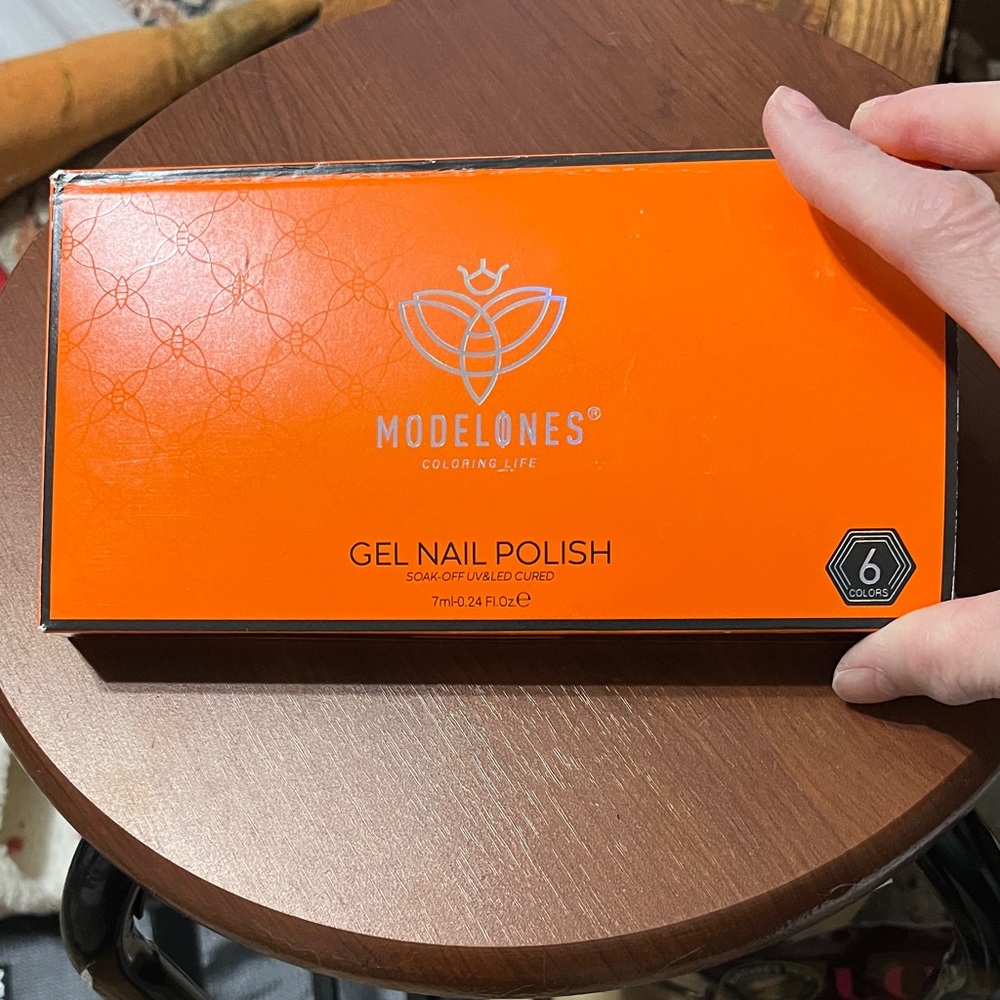 Modelones Orange Gel Nail Polish Set